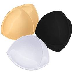 TopBine 3 Paar BH Einlagen Bra Pads Herausnehmbaren Sport BH,Bikinis Unterwäsche Einsätze Pads, 3 Color, XL von TopBine