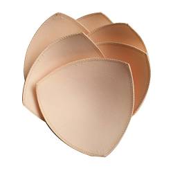 TopBine 3 Paar BH Einlagen Bra Pads Herausnehmbaren Sport BH,Bikinis Unterwäsche Einsätze Pads, Beige, M von TopBine