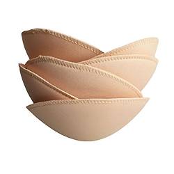 TopBine 3 Paar BH Einlagen Bra Pads Herausnehmbaren Sport BH,Bikinis Unterwäsche Einsätze Pads (Dreieckige Formen,B/C Cup), Beige, M von TopBine