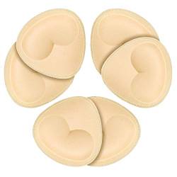 TopBine 3 Paar beige BH-Pads, BH-Polsterung, herausnehmbare Sport-BH-Pads, verwendet für Bademode und Bikinis von TopBine