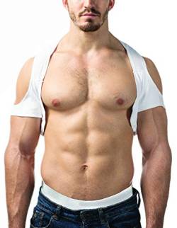 TopDry Underarm Sweat Pads Weste für Herren - Herren Unsichtbar Sweatproof Unterhemd - Weiß - Mittel von TopDry