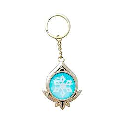 Genshin Luminous Key charms Toy Impact Sumeru Cryo Keychain Gold Game Figure Key Chain Pendant Keyring Genshin ​Character Cosplay Accessories Eye of God, gelb, M von TopLucky