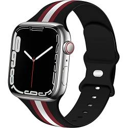 TopPerfekt Compatible with Apple Watch Series 42 44 45 49mm Replacement Silicone Strap for Sports Bracelets Compatible with iWatch SE Series 8 7 6 5 4 3 2 1 42/44/45/49 von TopPerfekt