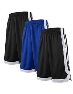 3er Pack Herren Sport Shorts, Basketball Trainingsshorts Kurze Sporthose mit Taschen von TopTie