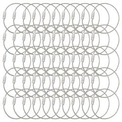 TOPTIE 6-Zoll-Draht-Schlüsselanhängerkabel, großer Edelstahl-Schlüsselanhängerhalter, robuste Gepäckanhängerschlaufen von TopTie