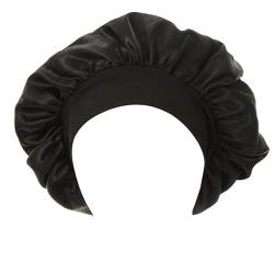 TOPTIE Satin Silky Sleep Bonnet Cap mit Premium Wide Elastic Band Headwrap für natürliches lockiges Haar von TopTie