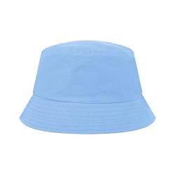 TopTie Fischerhut Kinder Bucket Hat UV-Schutz Sonnenhut für Jungen und Mädchen- Himmelblau von TopTie