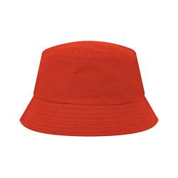 TopTie Fischerhut Kinder Bucket Hat UV-Schutz Sonnenhut für Jungen und Mädchen- Rot von TopTie