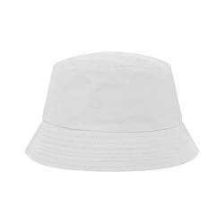 TopTie Fischerhut Kinder Bucket Hat UV-Schutz Sonnenhut für Jungen und Mädchen- Weiß von TopTie