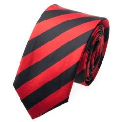 TopTie Unisex Black &Red Hochschule Stripe dünne 2 "Zoll-Krawatte von TopTie