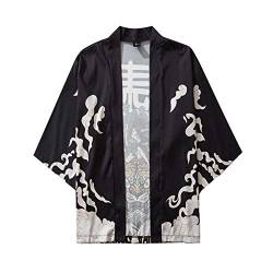 Tophappy Japanische Sommer-Kimono-Robe mit drei Ärmeln, japanische Herren- und Damen-Manteljacke, Herren-Frühlings- und Sommer-Kimono-Cardigan, japanische bedruckte dünne Jacke von Tophappy