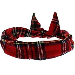 Topkids Accessories Draht-Stirnbänder für Damen und Mädchen, Haarband, Samt, Schottenkaro, Neon, Armee, Leopardenmuster, Metallic, Regenbogen-Stirnband, Festival, Urlaub, Essentials (Rot Tartan) von Topkids Accessories