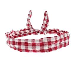 Topkids Accessories Draht-Stirnbänder mit Punkten, gestreift, Vichy-Karo, für Frauen und Mädchen, Haarschleife, Bandana, Kopftuch, Haarband der 1950er Jahre, Landmädchen-Kostüm (rotes Gingham-Karo) von Topkids Accessories