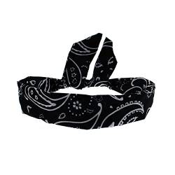 Topkids Accessories Paisley Wire Haarbänder Frauen Mädchen Stirnbänder Bequeme Haarbänder Drahtband Kopf Wrap Schleife Bandanas Boho Hippy Dolores 1940er 1950er (schwarz) von Topkids Accessories