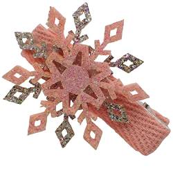 Topkids Accessories Weihnachts-Haarspangen für Mädchen, Haarspangen für Frauen, festliche Themen, Krokodilspangen (rosa Schneeflocke) von Topkids Accessories