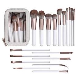 Toranysadecegumy 18-Teiliges Make-Up-Pinsel-Set, Perlmuttweiß, Make-Up-Werkzeuge, Lidschatten-Pinsel-Set von Toranysadecegumy