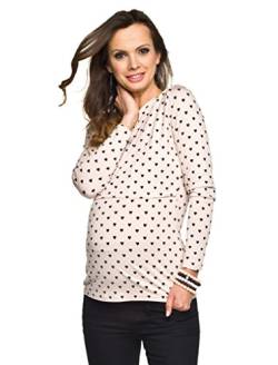 Torelle Damen 2in1 Umstandsshirt mit Stillfunktion, Modell: GAJA, Langarm, rosa mit Herz, M von Torelle Maternity Wear