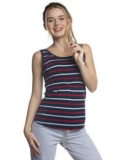 Torelle Damen Sommershirt Umstandstop, Modell: ARIA, Streifen dunkelblau, M von Torelle Maternity Wear