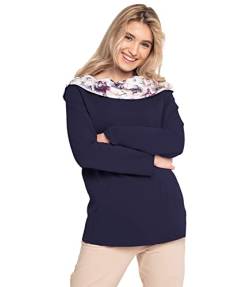 Torelle Maternity Wear 2in1 Umstandspullover Baumwolle, Stillpullover, Damenpulli mit Kapuze, Modell: DIUNA, dunkelblau, S von Torelle Maternity Wear