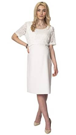 Torelle Maternity Wear Damen festliches Abendkleid Knielang, Modell: Blanca, Weiss, M von Torelle Maternity Wear