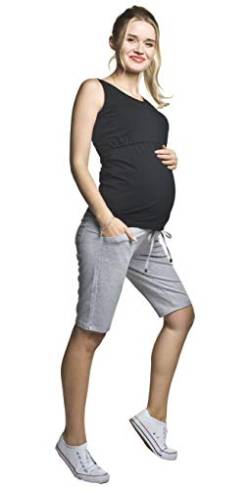 Torelle Maternity Wear Kurze Hosen für Schwangere Baumwolle, Modell: Bloom, grau, M von Torelle Maternity Wear