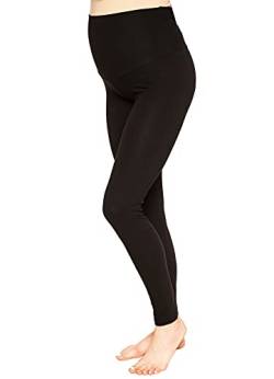 Torelle Maternity Wear Leggings für Schwangere aus Baumwolle leicht gefüttert, Modell: MAYO WINTER, schwarz lang, M von Torelle Maternity Wear