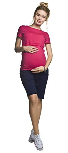 Torelle Maternity Wear Schwangerschaftsshorts aus Baumwolle, Modell: Bloom, dunkelblau S von Torelle Maternity Wear