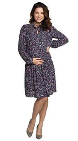 Torelle Maternity Wear Stillkleid, Umstandskleid Damenkleid, Modell: Kaira Langarm, blau mit Punkte, M von Torelle Maternity Wear