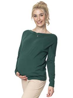 Torelle Maternity Wear Stillshirt, Damenshirt, Umstandsshirt Langarm aus Baumwolle, Modell: Aletta, dunkelgrün, XL von Torelle Maternity Wear