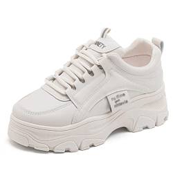 Chunky Trainers für Damen Low Top Sportschuhe Schnüren Stilvolle Lässige Frühling Herbst Walking Sneakers für Damen Stilvoll von Toride