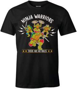 Tortues Ninja Herren Metmntdts014 T-Shirt, Schwarz, S von Tortues Ninja