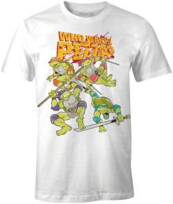 Tortues Ninja Herren Metmntdts016 T-Shirt, weiß, S von Tortues Ninja