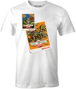 Tortues Ninja Herren Metmntdts019 T-Shirt, weiß, M von Tortues Ninja