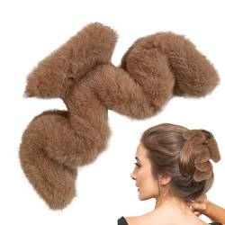 Fuzzy Claw Clip,Plüsch-Haarspangen in gewellter Form | Große Haarspangen für dickes langes Haar, Haarschmuck für Frauen und Mädchen, niedliche Haarspangen für den täglichen Gebrauch Toseky von Toseky