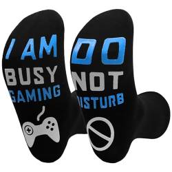 Gamer-Socken | Geschenksocken „Bitte nicht stören“ - Unisex, saugfähige, gemütliche, rutschfeste, lustige, langlebige gedruckte Buchstaben „Do Not Disturb“-Socken für Männer und Frauen, die Toseky von Toseky