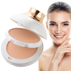 Longwear Powder Foundation | Langlebiges Gesichts-Make-up kompakt,Wasserfester Glanzkontrollpuder mit vollständiger Deckkraft und pflanzlicher Ölkontrolle für Frauen und Mädchen Toseky von Toseky