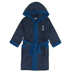 Tottenham Hotspur - Herren Fleece-Bademantel mit Kapuze - offizielles Merchandise - Geschenk - Dunkelblau/Marineblau - L von Tottenham Hotspur