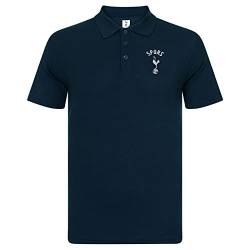 Tottenham Hotspur - Herren Polo-Shirt mit Vereinswappen - Offizielles Merchandise - Geschenk für Fußballfans - Marineblau - XXL von Tottenham Hotspur