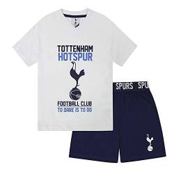 Tottenham Hotspur - Kinder Schlafanzug-Shorty - Offizielles Merchandise - Geschenk für Fußballfans - Weiß - 10-11 Jahre von Tottenham Hotspur