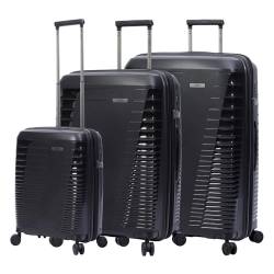 Totto Hartschalenkoffer-Set, Traveler, Schwarz, 3 Koffergrößen, erweiterbares System, TSA, Futter aus Polyester, Schwarz von Totto