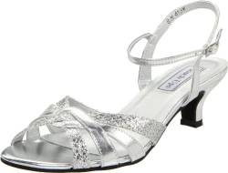 Touch Ups Jane Damen-Sandalen mit Knöchelriemen, Silber (Silber Glitter), 39 EU von Touch Ups