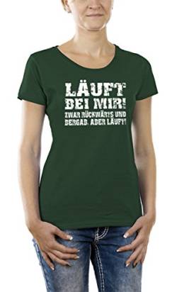 Touchlines Damen Läuft bei Mir, zwar rückwärts und bergab T-Shirt, Grün (Khaki 06), Large (Herstellergröße: L) von Touchlines