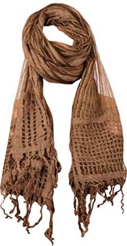 Touchstone Indtresor Indian Heritage Cotton Silk Fabric Stole Scarf for women. (Pack of 1). Mud von Touchstone