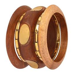 Touchstone NEU indische feine Verarbeitungskraft Natual Holz Messing Designer Schmuck Armbänder Armreif Set für Frauen. von Touchstone