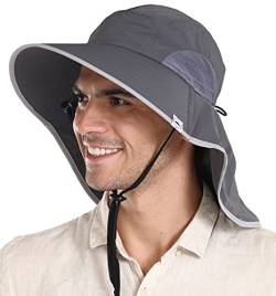 Tough Headwear Sonnenhut mit breiter Krempe, für Damen und Herren, wasserdicht, für Boonie-Hüte, Wandern, Landschaftsmütze, wasserdicht von Tough Headwear