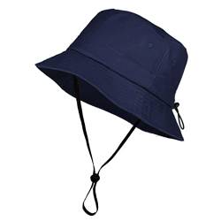 Toutacoo, Verstellbarer Hut, Unisex, alle Jahreszeiten, Baumwoll-Touch, Abnehmbarer Kinnriemen (5- Marineblau) von Toutacoo