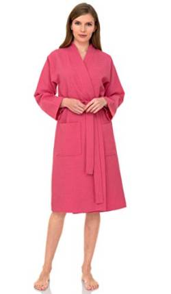 TowelSelections Bademantel, Kimono, Waffel-Muster, für Damen, Spa - Pink - X-Small-Small von TowelSelections