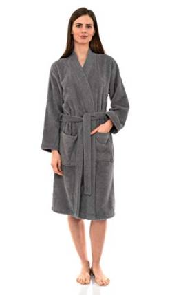 TowelSelections Damen-Bademantel, weicher Baumwoll-Bademantel für Damen, Spa-Frottee-Bademäntel für Damen, Cloudburst, Small-Medium von TowelSelections