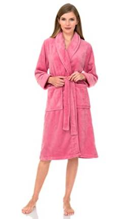 TowelSelections Damen Plüsch Bademantel Fleece Schalkragen Spa Bademantel - Pink - Large/X-Large von TowelSelections