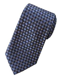 Towergem Extra lange Blau/Grau Krawatte XL 160 cm lange Geschäftsanzug Herren Krawatte von Towergem